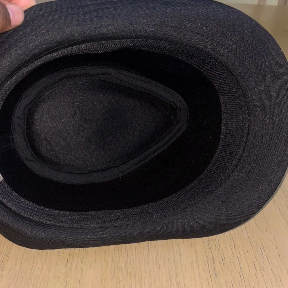 Black Fedora Hat with Studded Band - Picture 7 of 9